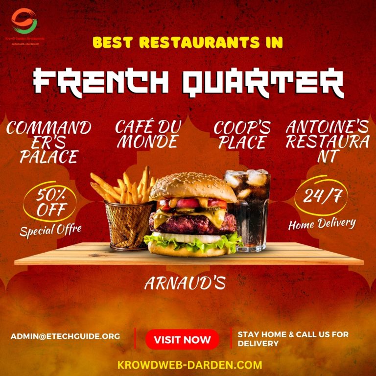 restaurants in French Quarter; Restaurants in the Area; Commander's Palace; Café du Monde; Coop's Place; Antoine's Restaurant; Arnaud's;